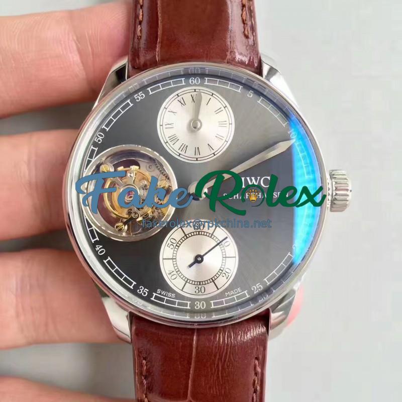 Replica IWC Portugieser Regulator Tourbillon IW544603 N Stainless Steel Anthracite Dial Swiss Caliber 65192