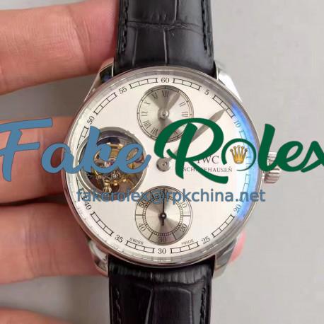 Replica IWC Portugieser Regulator Tourbillon IW544603 N Stainless Steel White Dial Swiss Caliber 65192