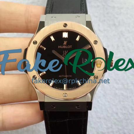 Replica Hublot Classic Fusion Titanium King Gold 511.NO.1181.LR JJ Titanium Black Dial Swiss HUB1112