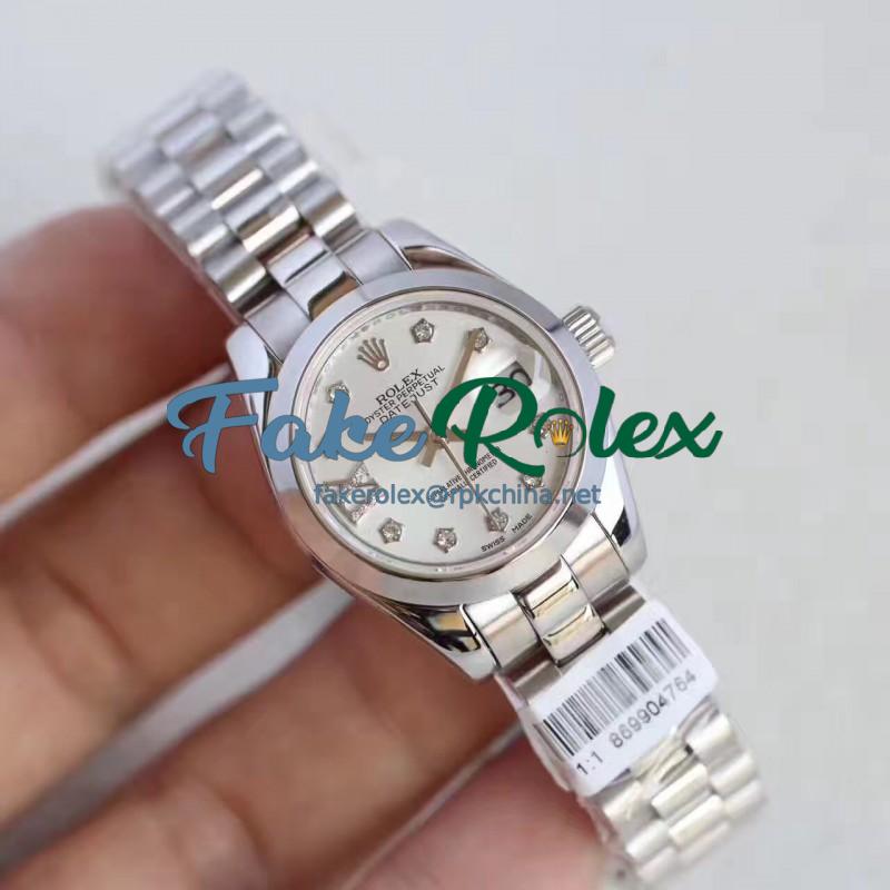 Replica Rolex Lady Datejust 28 279166 28MM N Stainless Steel Mother Of Pearl Dial Swiss 2671