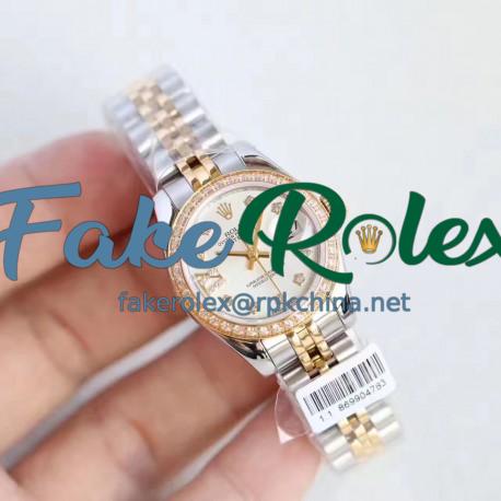 Replica Rolex Lady Datejust 28 279383RBR 28MM N Stainless Steel & Yellow Gold Mother Of Pearl Dial Swiss 2671