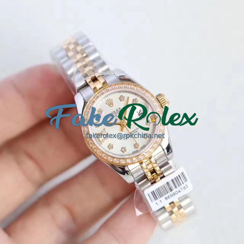 Replica Rolex Lady Datejust 28 279383RBR 28MM N Stainless Steel & Yellow Gold Mother Of Pearl Dial Swiss 2671