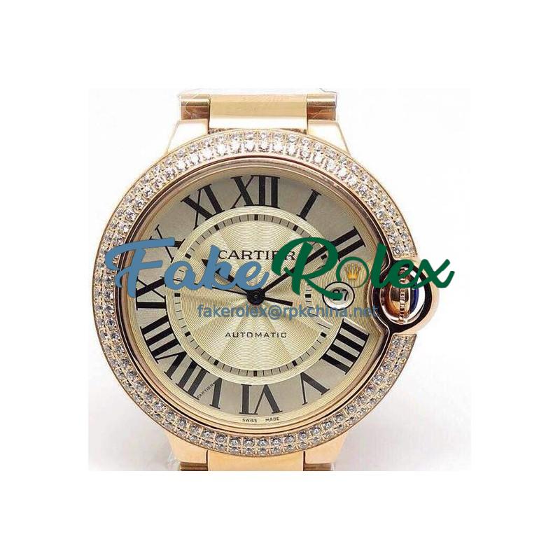 Replica Cartier Ballon Bleu 36MM Rose Gold Swiss ETA 2688