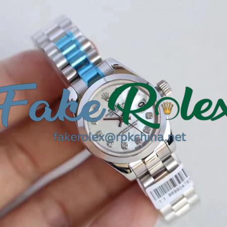 Replica Rolex Lady Datejust 28 279166 28MM N Stainless Steel Mother Of Pearl Dial Swiss 2671