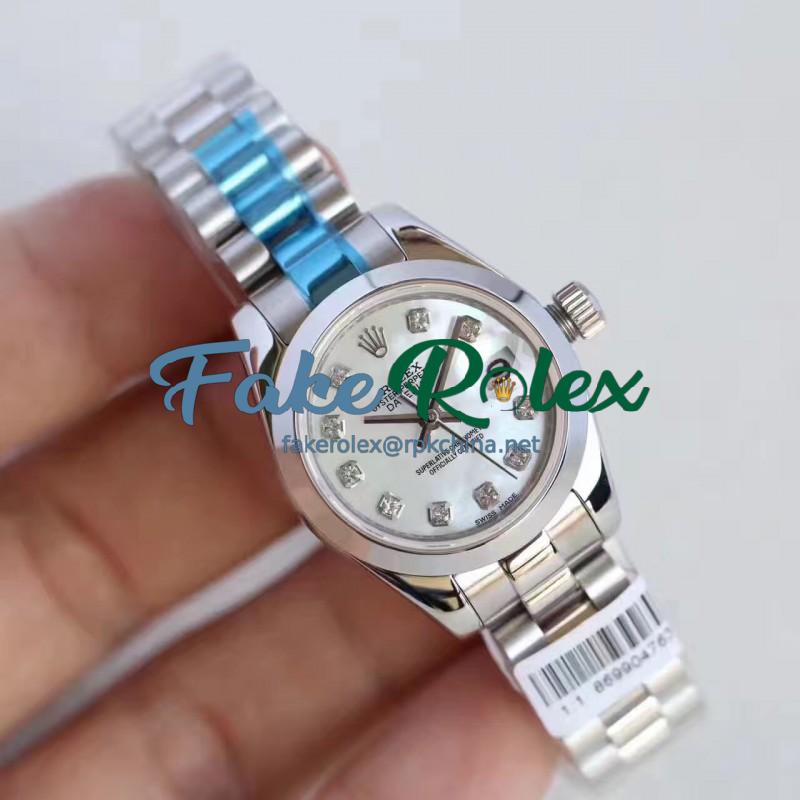 Replica Rolex Lady Datejust 28 279166 28MM N Stainless Steel Mother Of Pearl Dial Swiss 2671