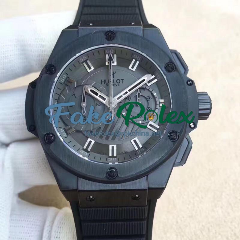 Replica Hublot Big Bang King Power Foudroyante All Black 715.CI.1110.RX HBB V6 Ceramic Black Dial Swiss 7750