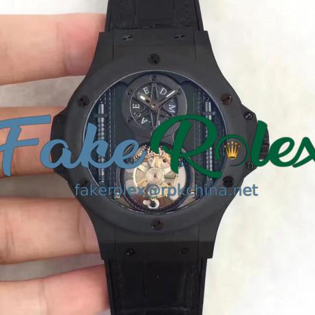 Replica Hublot Big Bang Vendome Tourbillon All Black 305.CI.0009.GR BM Ceramic Black Dial Swiss Tourbillon