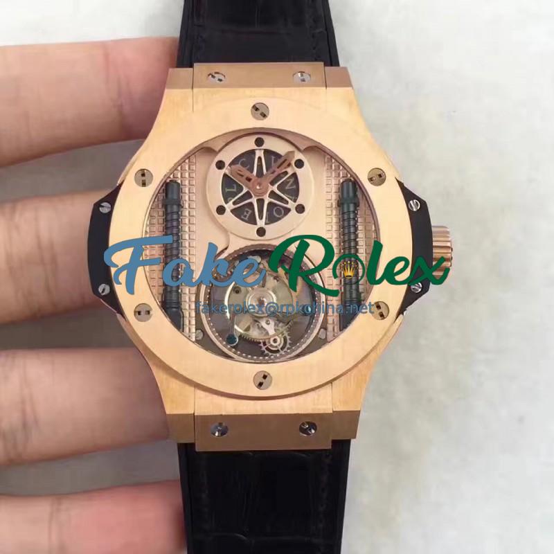 Replica Hublot Big Bang Vendome Tourbillon 305.PX.0009.GR BM Rose Gold Rose Gold Dial Swiss Tourbillon